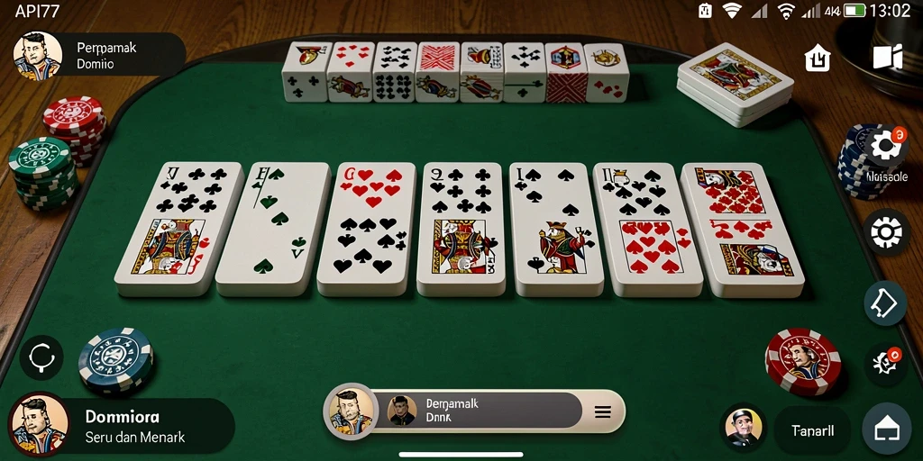 Tampilan gameplay seru dari permainan Domino API77.