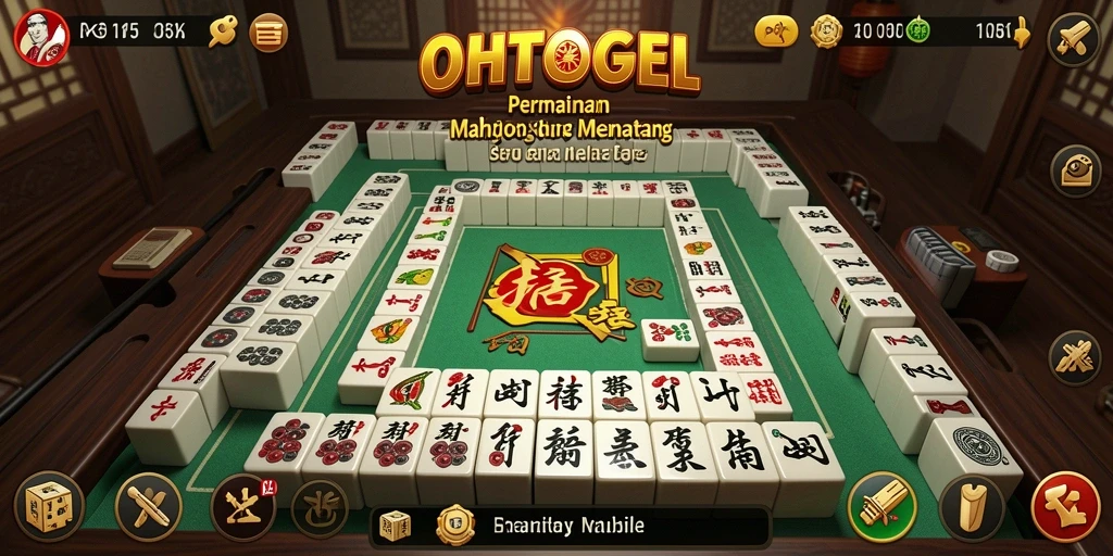 Gameplay OHTOGEL menunjukkan suasana permainan Mahjong yang menarik.