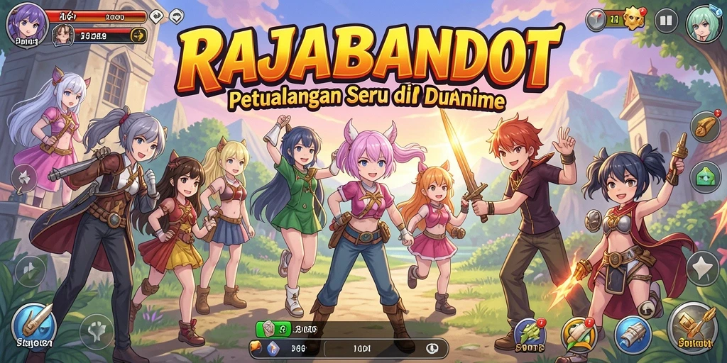 Screenshot gameplay RAJABANDOT menunjukkan aksi mendebarkan di dunia Anime.
