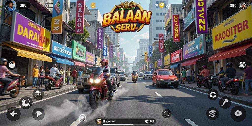 Tampilan gameplay S80 yang menegangkan dengan mobil balap di trek.